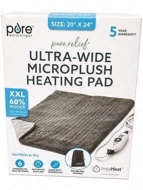 Pure Enrichment® PureRelief™ XXL (20" × 24") Electric Heating Pad